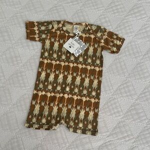 Kate Quinn Short Sleeve Lap Neck Union Shortie